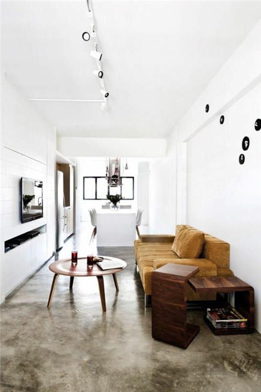0-pravokotna-dnevna soba-beton-tla-vosek-rjava-žamet-kavč-okrogla miza