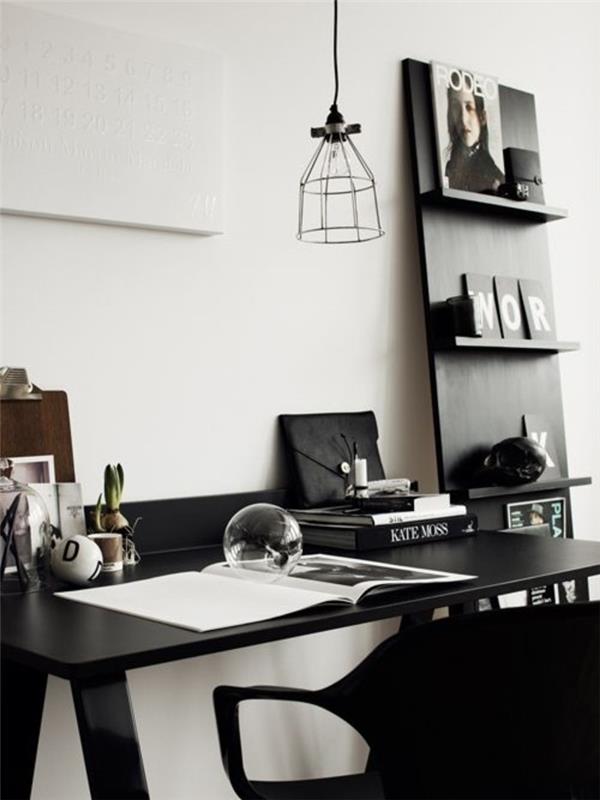 0-sanat-masa-depolama-minimalist-iç-siyah-masa-kolye-tasarım-masa-lambası