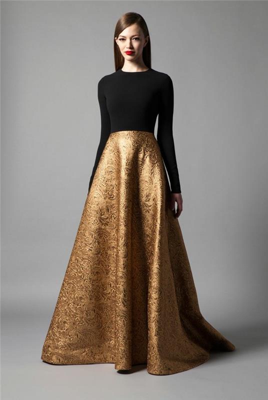 0-precej-dolga-obleka-za-novo-zlato-obleka-za-ženske-ki-ljubijo modo