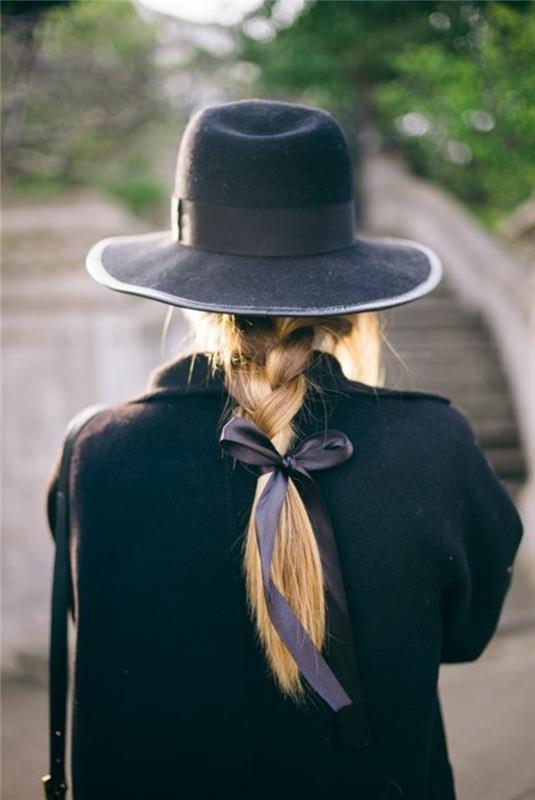 0-lepa-pletenica-blond-las-ženska-klobuk-siva-ženska-pričeska-preprosta in hitra