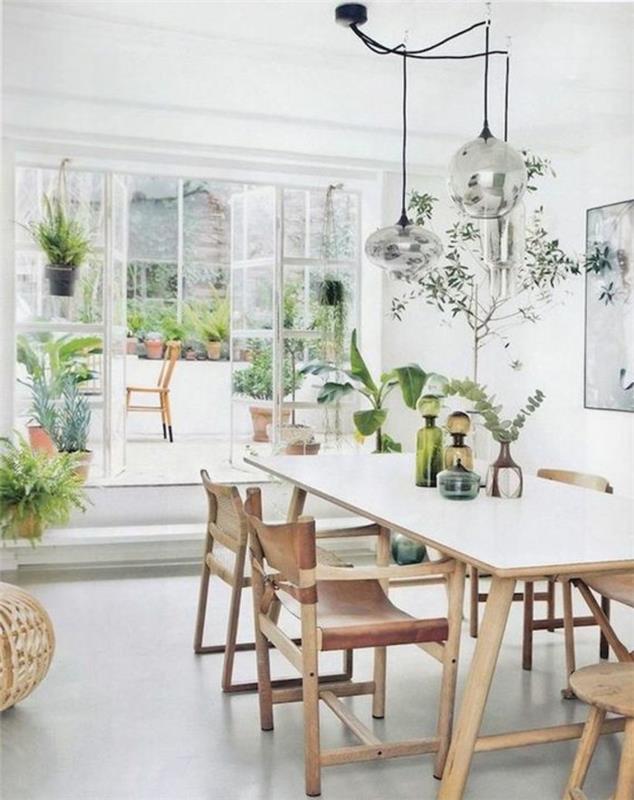 0-muhteşem-dekor-fikri-şık-yemek odası-iskandinav-mobilya-yeşil-bitkiler
