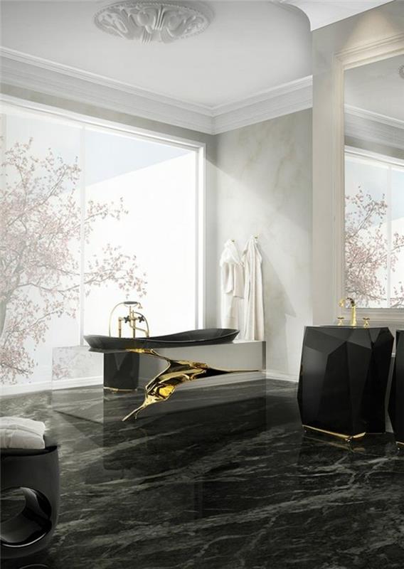 0-vonios-modelis-prabangus dizainas-juodas-marmuras-itališko stiliaus-vonios kambarys-modelis