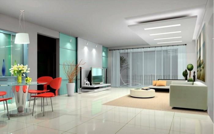 0-tavan-aydınlatma-conforama-led-tavan-aydınlatma-pahalı olmayan-tasarım-salon-sandalye-kırmızı