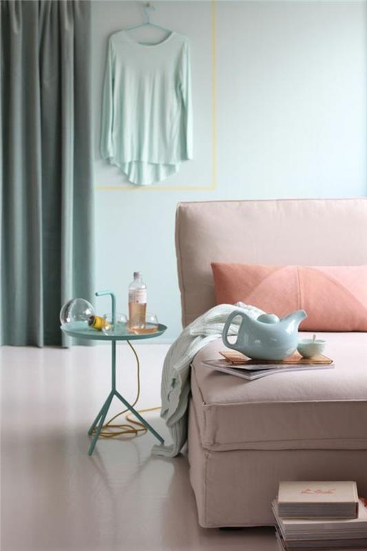 0-svetainė-su-lašiša-rožinė-sofa-svetainė-baldai-pastelinės-rožinės ir mėlynos spalvos