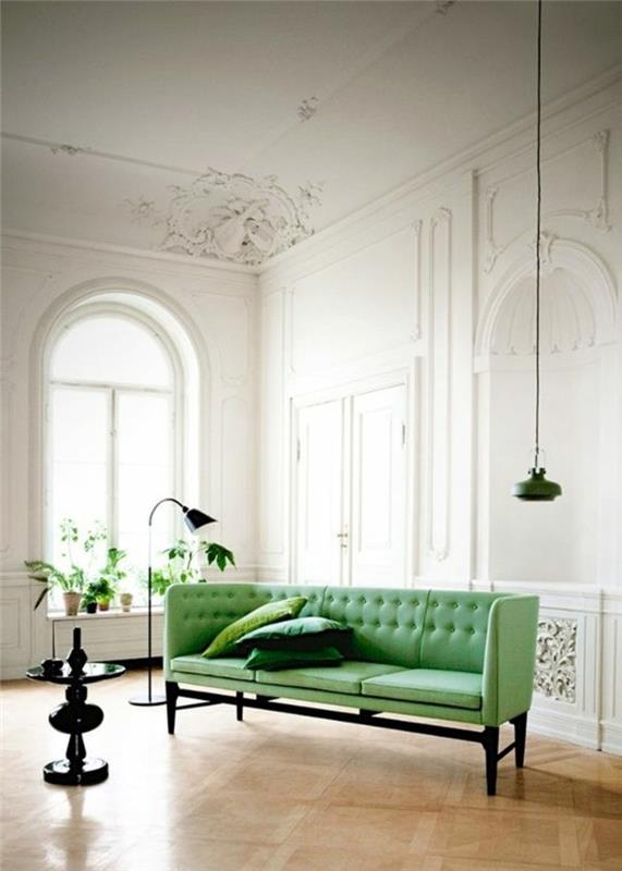 0-şık-oturma odası-ucuz-chesterfield-kanepe-renk-yeşil-ışık-parke-zemin
