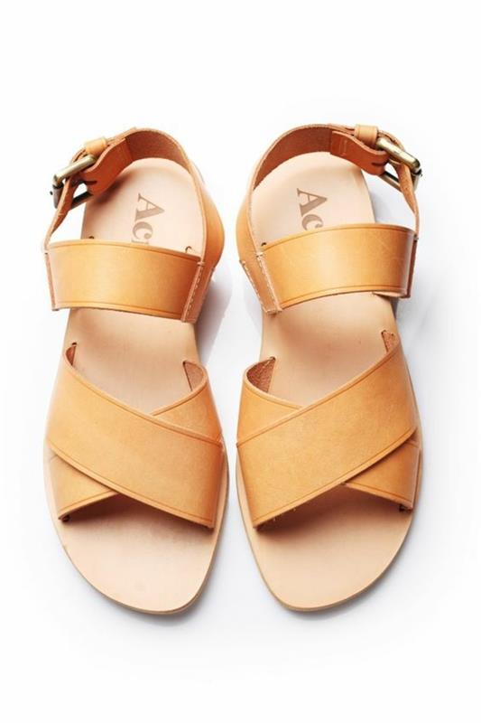 0-smėlio spalvos gladiatorių-sandalai-moteris-smėlio spalvos odiniai vasaros batai-2016