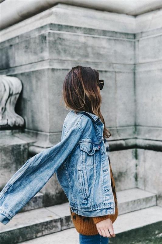 0-denim-ceket-modern-ve-şık-tasarım-kadın-uzun saç-modern-güneş gözlüğü