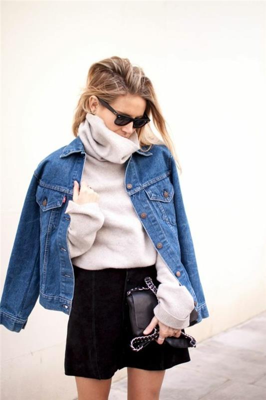 0-erkek-kot-ceket-kadın-moda-trendleri-kısa-siyah-etek