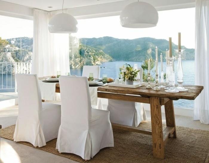 00-prilagodi-popolna-jedilnica-in-lesena-miza-velika okna-s pogledom-proti-oceanu