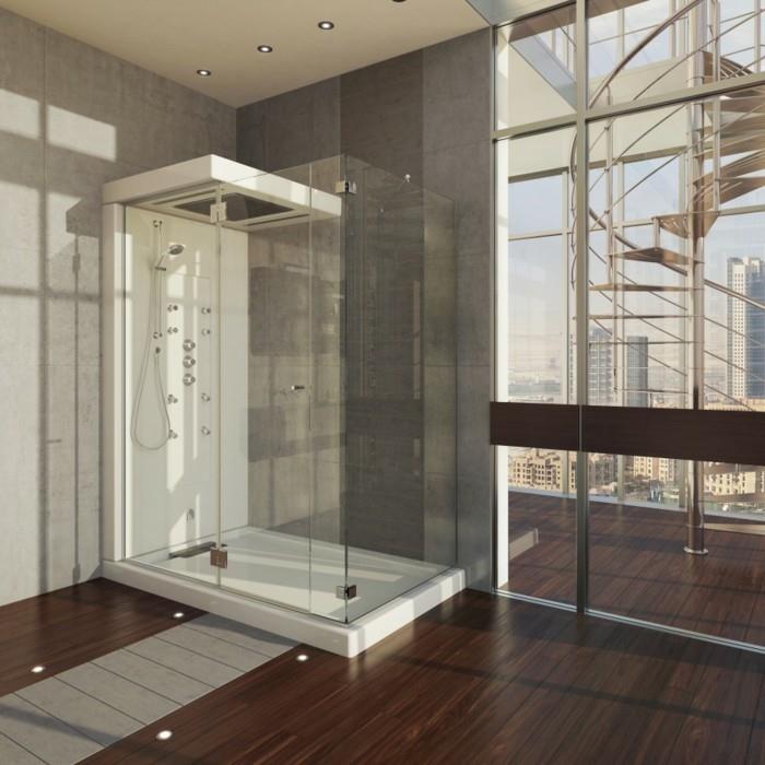 00-geriausias „pasidaryk pats“ dušo kabina-tamsios parketo grindys, skirtos prašmatniems vonios kambariams
