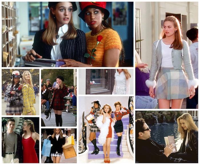Brezvezen ikonični film devetdesetih, ideja kostumov 90 -ih, vintage oblačila za žensko elegantno obleko
