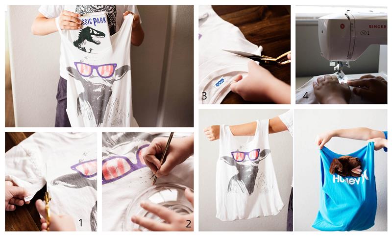 Dikişsiz t-shirt çanta yapımı, kumaş çanta dikimi öğreticisi, t-shirt dönüşümü bez çanta fikri