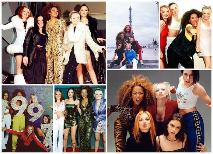 Moda Spice Girls 90s, navdihnjena s slogom vintage ženskih oblačil, dekliška glasbena skupina, ideja o obleki 90 -ih