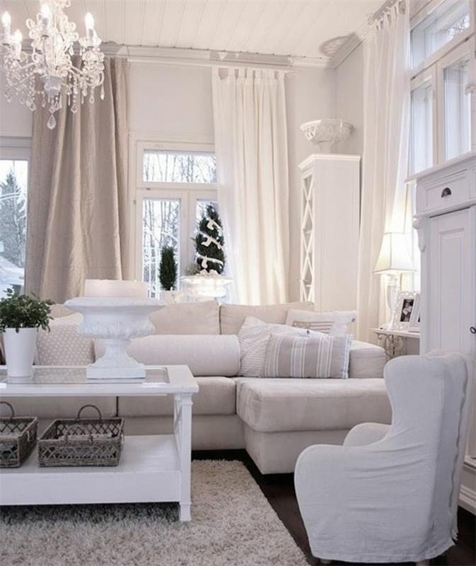 harika bir fikir-renk-boya-oturma odası-beyaz-dekor-beyaz-ve-bej-çok zarif
