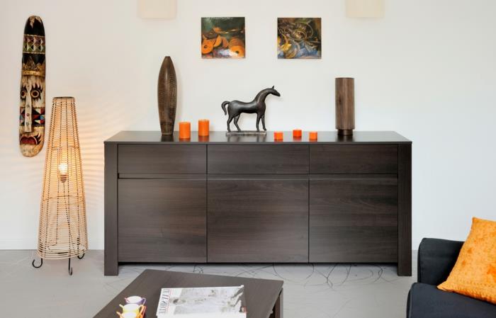 1-bahut-original-in-dark-wood-for-the-modern-living-room-white-wall-painting-fresk-art