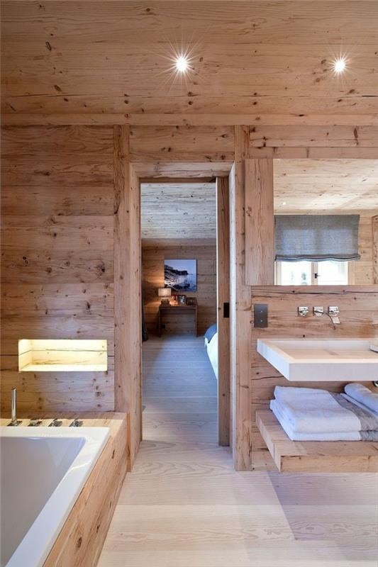 1-ahşap-dağ evi-yaşanabilir-yatak odası-in-masif-ahşap-rustik tarzı-ahşap-banyo