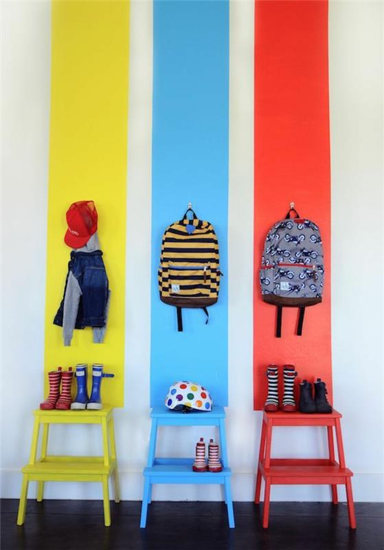 1-renkli bir duvar-çocuk odası-beyaz-duvar-dekorasyonlu-nasıl dekore edilir