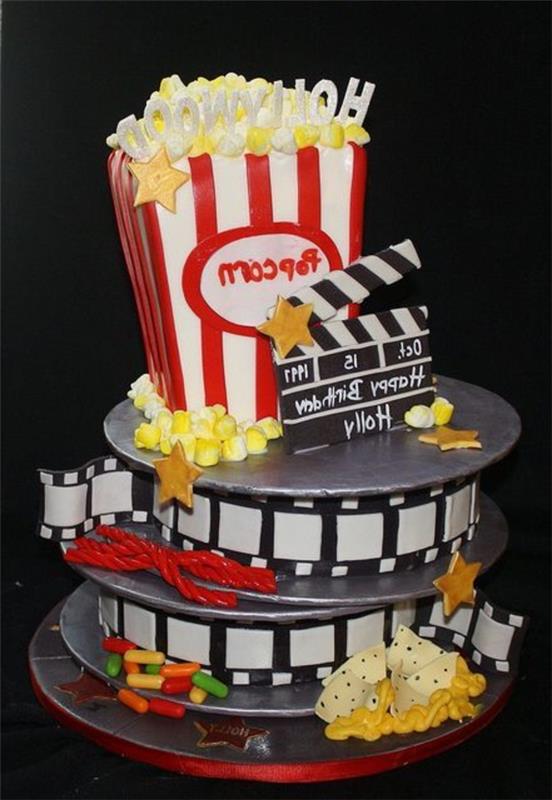 orijinal-doğum günü-kek-lezzetli-temalı-film-filmler-patlamış mısır