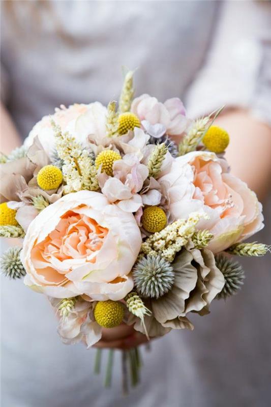 1-lepa-okrogla-poročna-šopek-z-bež-roza-potonike-in-cvet-dekoracija-za-poročni dan