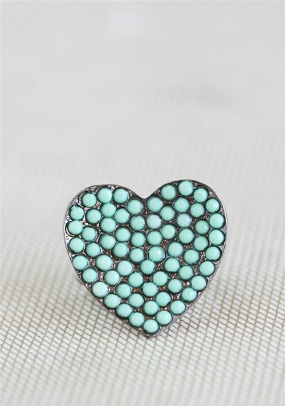 1 gražaus dizaino širdies formos veidrodis-kišeninis veidrodis-pigus-šviesiai mėlynas