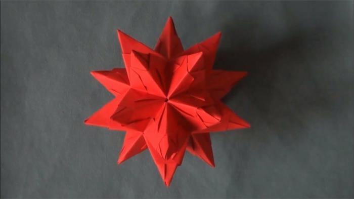 1-tatlı-origami-yapması kolay-kırmızı-origami-kolay-kağıt-yaratması-kızıl-yıldız