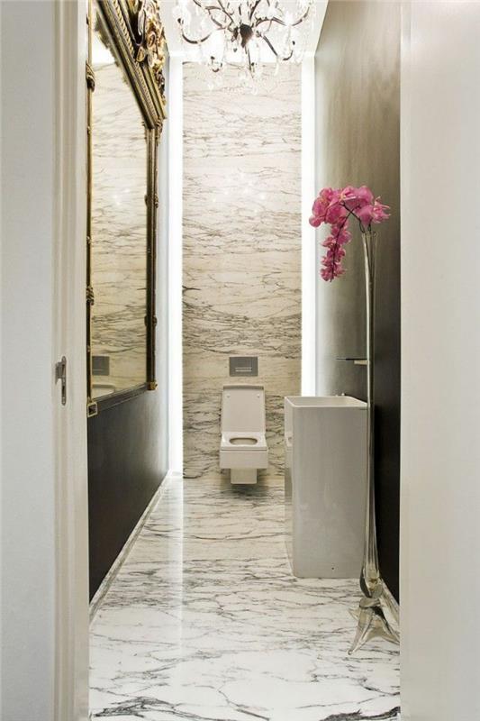 1-gana-retro-prašmatnaus stiliaus vonios kambarys su baroko geležies liustra-vonios modeliai