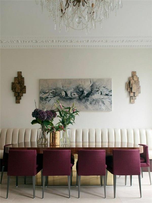 1-bordo-sandalyeli-güzel-oturma odası-masada-çiçekli-oturma odası için-