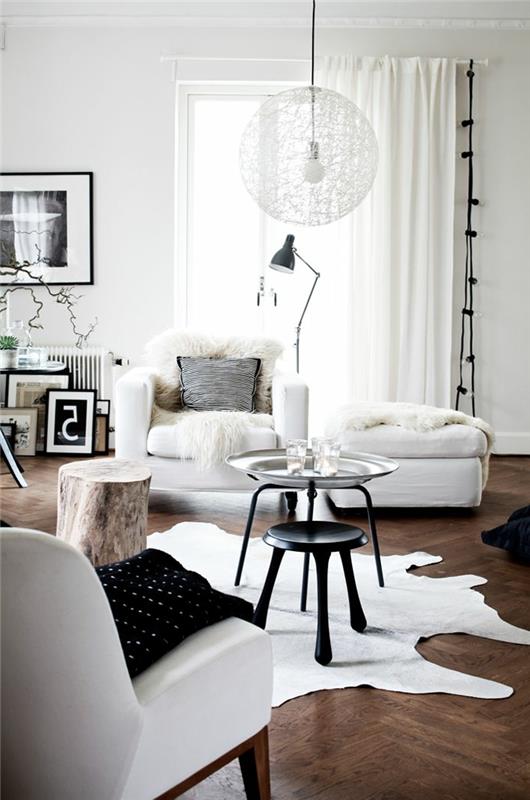 1 dizaino grindų lempa-balti rutuliniai-balti-baldai-moderniam-svetainei-su parketo grindimis
