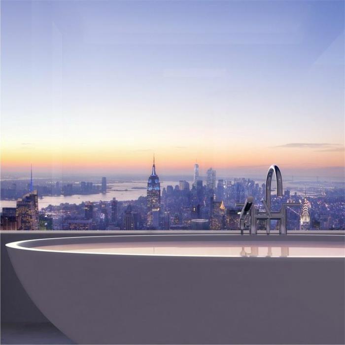 1-banyo-loft-apartmandan muhteşem manzara-432-Park-Avenue-New-York