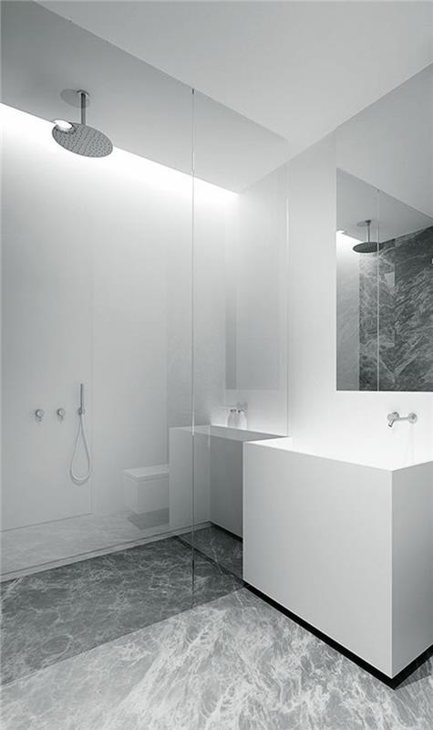 1-vonios modeliai-pilkai-marmuras-kaip-papuošti-modernų-vonios kambarį