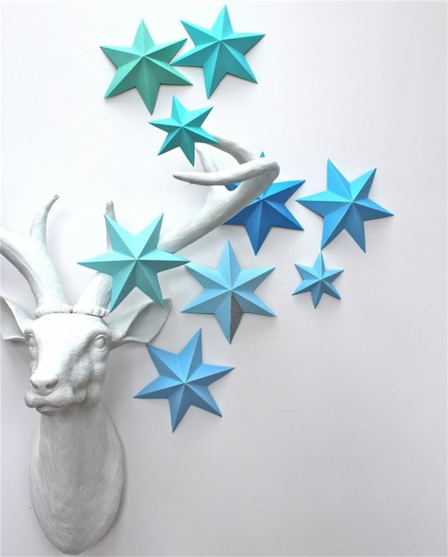 1-origami-yapılması kolay-yıldız-şekilli-açık mavi-güzel-dekorasyon-yıldızlar
