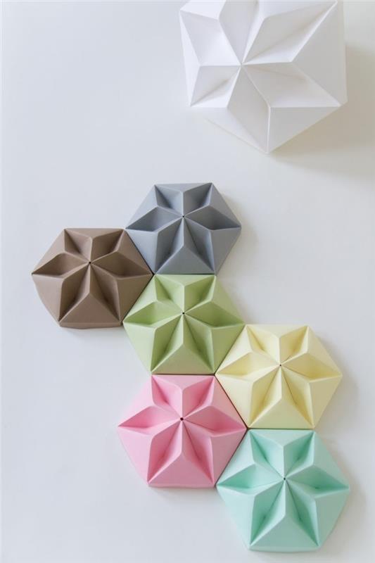 1-origami-yapması kolay-kağıt-şeklinde-origami-yıldız-renkli-şekiller