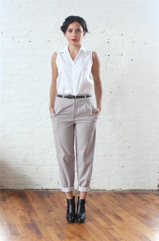 1-moderne-ženske-hlače z visokim pasom