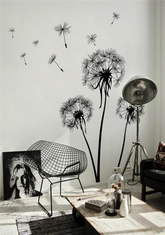 1-leroy-merlin-black-and-white-wallpaper-in-the-modern-living-room-iron-chair