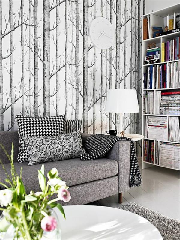 1-leroy-merlin-black-and-white-wallpaper-in-the-modern-living-room-books-on-the-library