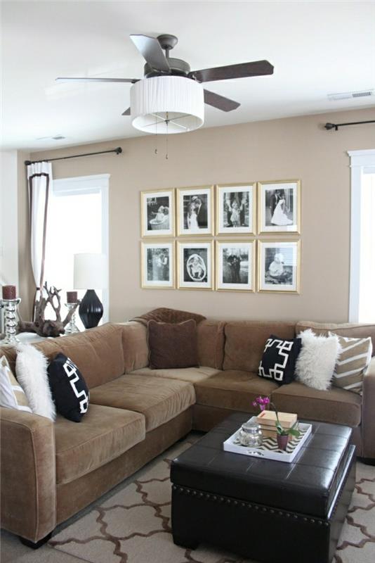 1-strop-ventilator-oblikovanje-dnevna soba-kavč-temno-rjave-freske