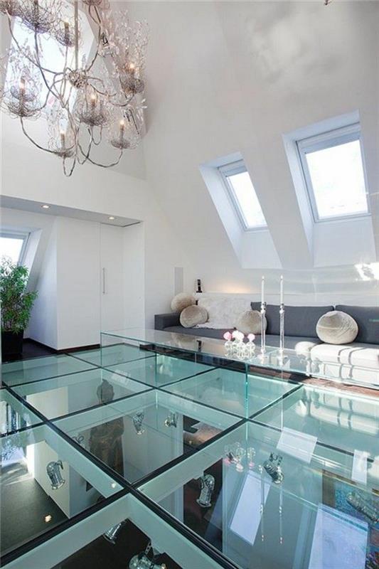 1 stiklo grindys-stiklo plytelės-stiklo plokštė-neįprastas-modernus namas-miegamasis-po šlaitu