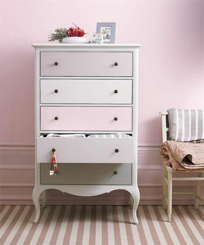1-atnaujinti-medinius baldus-kaip-papuošti-spalvotus baldus-gana-commde-in-šviesiai rožinė