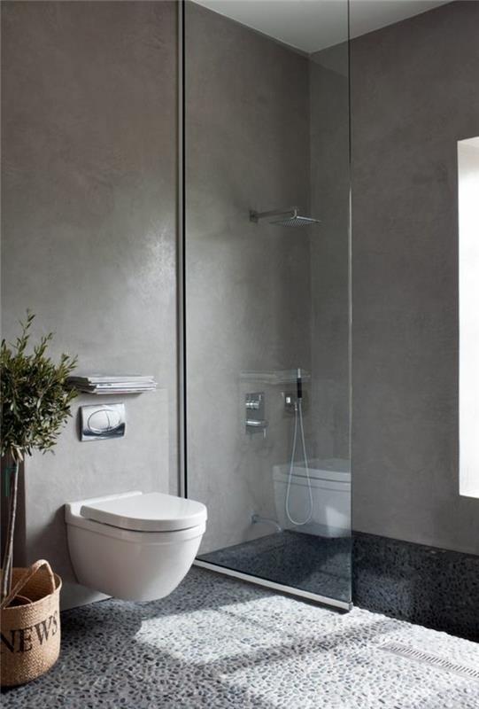 1-banyo-mozaik-zemin-dekoratif-çakıl-gri-banyo-İtalyan-duşlu