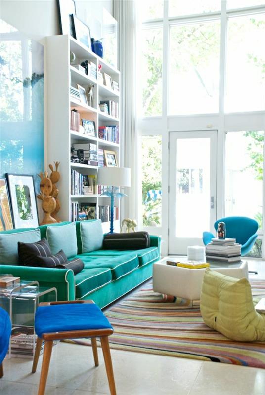 1-dnevna soba-aranžma-barva-turkizna-mizica-lounge-ball-stol-rumena-nebesno-modra
