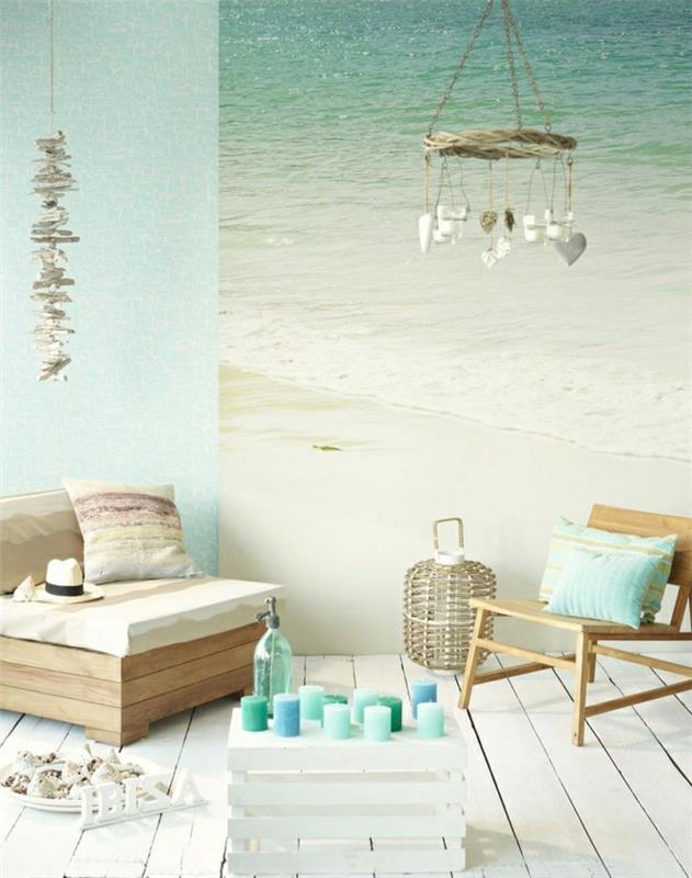 1-dnevna soba-ureditev-barva-turkizna-mizica-za-dnevno sobo-paleta-stena-dekoracija-morje