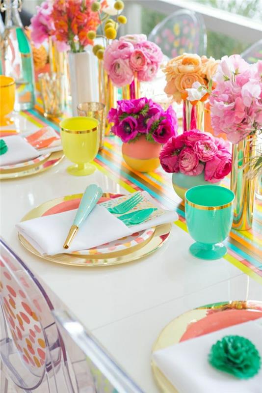 1-masa-set-renkli-masa-takımı-doğum günü-çocuk-güzel-dekorasyon-çiçekler