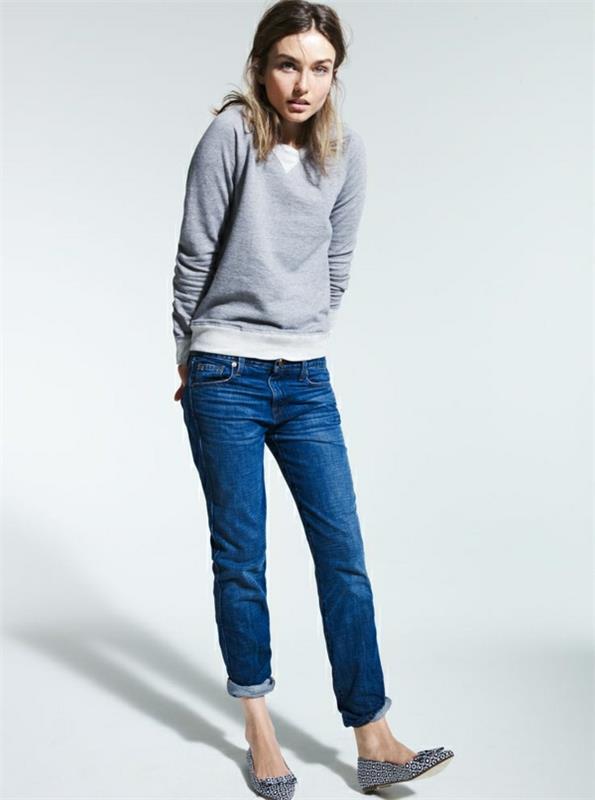 1-siva-pulover-ženska-denim-modra-kratka-dekle