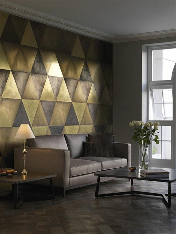 1-leroy-merlin-geometrik-goblen-modern-oturma odası-üçgen-şekilli-duvarlar