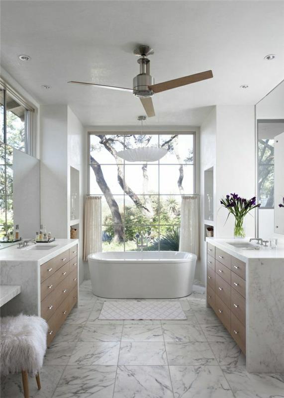 1-stropni-ventilatorski-leseni-lestenec-moderno-kopalniško-marmorno pohištvo