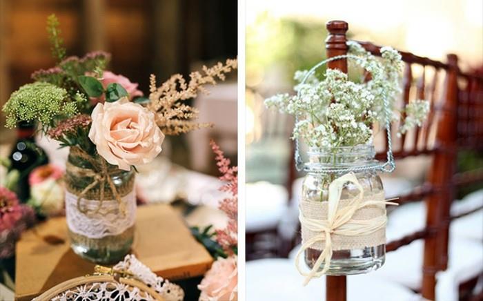 1 Ką daryti su stikliniais jogurto puodais-vestuvių vazomis-pastelinėmis spalvomis-džiovintomis gėlėmis