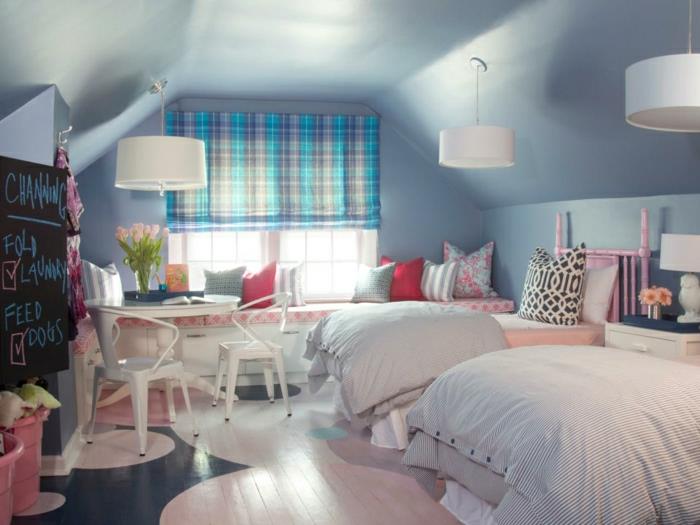 2-tavan-düzen-a-güzel-çocuk-yatak odası-gökyüzü-mavi-mobilya