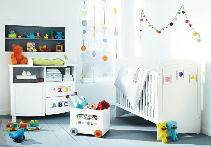 2 miegamųjų-kūdikių-pigių idėjų-deko-mergaičių-kambarių-mišrių-kūdikių kambarių-deko-balta