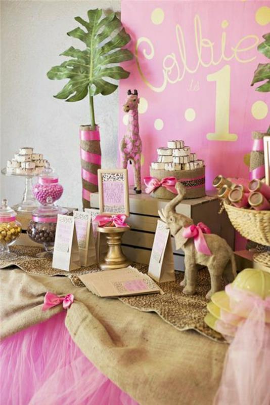 2-deco-doğum günü-çocuk-kız-barbie-tarzı-doğum günü-masasını süsleyin