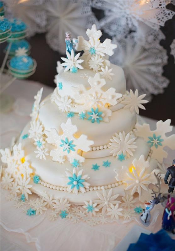 2-zamrznjena-snežna kraljica-rojstni dan-torta-dekle-torta-slika-beau-blanc